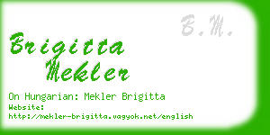 brigitta mekler business card